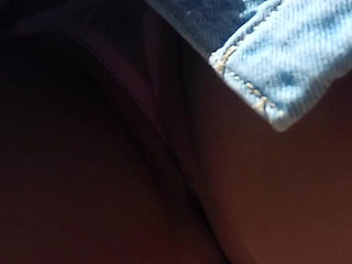 Skye Blue - Pink Micro Thong up the Skirt