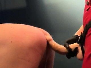 Redhead Latex Mistress Self Strapon