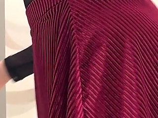 Hot Sexy Big Ass Brunette College Girl in Mini Skirt Takes Her Underwear off to Flash Her Meaty Tight Pussy