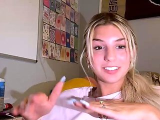 Blonde teen Sierras first erotic masturbation video