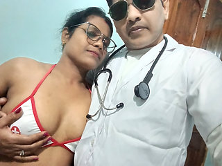 Indian Cute Nurse Nisha Blowjob Riding Hot Sex and Creampied Pussy Secretly with Doctor Sharma