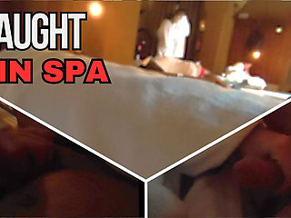 Dick Flash! Risky Sex in Spa: Teacher Fakes Massage and Makes Him Cum! - MissCreamy