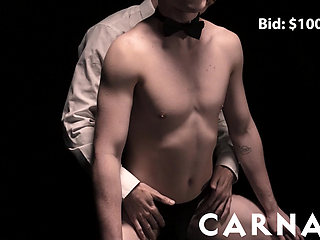 BoyForSale - Auctioneer Tucker Barrett barebacks a twink while auctioning