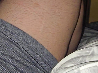 Step mom help step son dick with low erection cum in condom