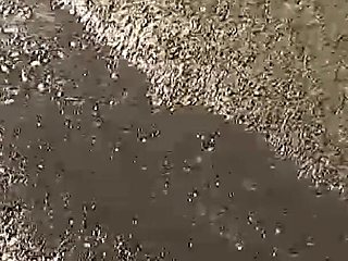 She strips down and pisses in front of her house