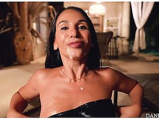 Record Of My Beautiful Hot And Skinny Brunette While She Eating My Cum After Dinner In Hotel Room - Steve Mori