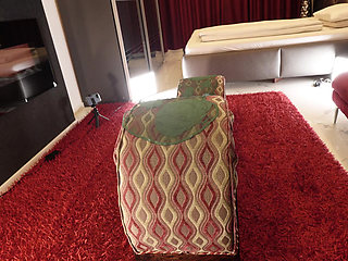 Halloween sluts in festival costumes give a big dick guy a sloppy handjob with balls massage and cock teasing