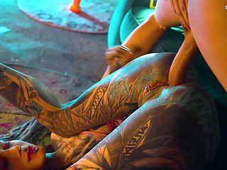Tattooed Girl Caught by Guard and Faces Off Against BWC