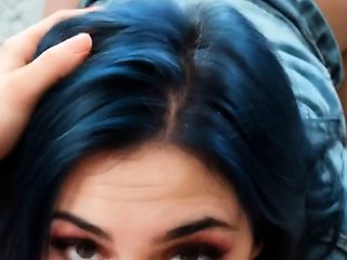 Red blue and white haired babes deepthroat cocks indoors