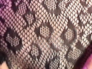 Rebecca Diamante Sexy Catsuit and Red Leather High Heels Ita