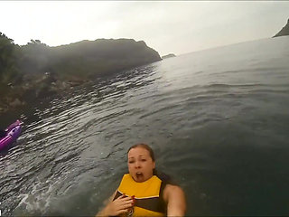 Open Water Kayak Disaster for Non Swimmer - Saved by Lifejacket