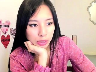 Cute curly brunette solo webcam masturbation