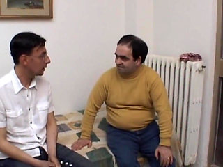 The cute neighbor is targeted by two dirty pigs