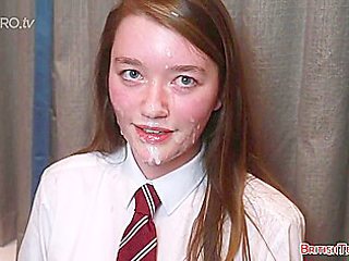 Awesome Redhead Teen 18+ Get Anal Sex And Got A Facial