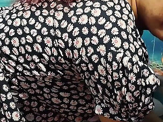 Vaishnavy Pee and Wash in Nighty Bathroom Scene