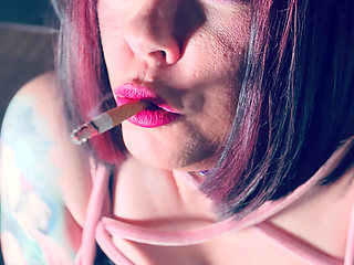 Tina Loves To Dance! BBW Tina Snua Smokes 1 Cork Cigarette & Feeling Filthy! OMI OME Snap Inhales Drifts