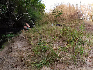 Encounter with a stranger at a waterfall ends in outdoor sex.
