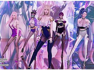 [mmd] Dalshabet - Joker Ahri Akali Kaisa Evelynn Seraphine Kda Sexy Kpop Dance 4k League Of Legends