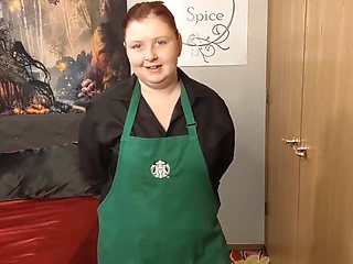 Starbucks apron striptease