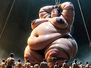 Giant SSBBW Bound on Bed - Desperate for Tiny Men Deep Inside Her