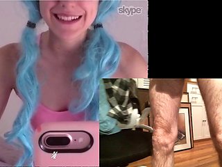 sissy performs on cam and eats his cum