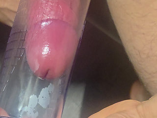 Huge cock with my vacuum pump
