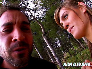 Anally fucking Cassie Darling in the dirt before a facial