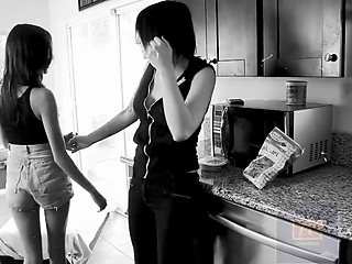 Vintage Janice Griffith and Nikki Hearts Kitchen Cunnilingus