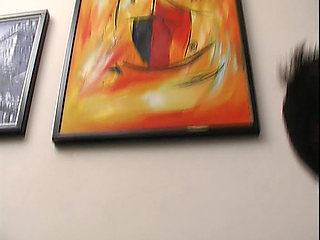 Amateur Brunette Teen in Mask Gets Fingering Her Pussy and Rides a Big Cock