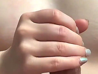 Slow Handjob with an Unreal Explosion of Sperm on the Chest!