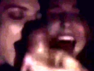 2 Stepsisters Suck Cock in a Theater - Amateur POV Blowjob