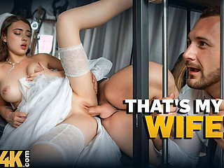 Bride4K: Charlotte Grey in Wedding Dress Gets Dominated by Big White Cock Stranger