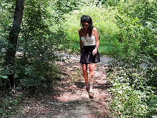 I Take Away the Virginity of a Nerdy Boy Who Promised to Help Me in the Woods!