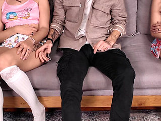 18 Year Old Stepdaughter Taboo Fingering and Handjob with Tattooed Teen