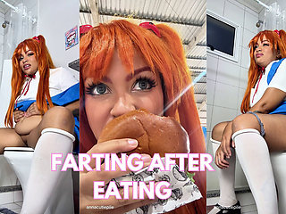 Fart Explosion After Cosplay Con Stuffing Bloated Belly