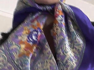 Elegant, Shiny Satin Headscarf Fashion Show JOI, Lady Victoria Valente