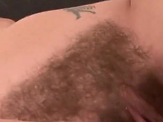 Hairy brunette anally fucked by a BBC on the couch