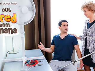 Injured Granny Romana Needs Help From Her Pussy Loving Horny Toyboy