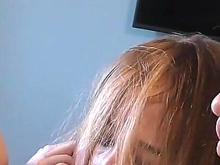 What a lucky lad, getting a blowjob three hot girls