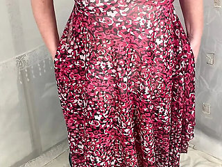 Big Natural Tits Stepaunty Sandra Strips in Lingerie & Stockings