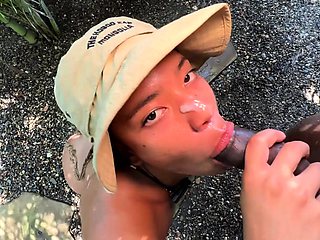 I catch my stepbrother spying on me and invite him to fuck