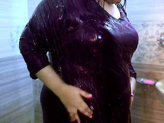 Hot Arab women taking a shower