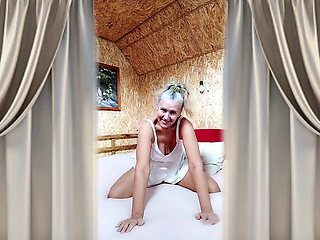 Hot Housewife Lukerya on a Big Soft Bed