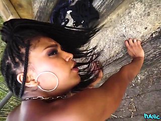 Brunette Gets Pounded in Public