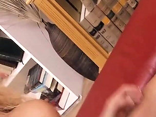 Anal Enjoyment Scene 4 Sexy Blonde MILF in Lingerie Enjoys Fucking From Behind on the Sofa