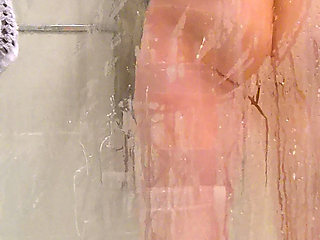 amateur showering, cleaning balls and ass. pov of average joe