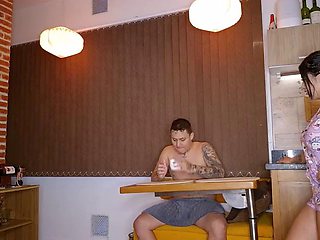 Real Newlywed Couple Fuck in in-laws Kitchen