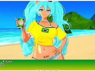 A Miku In Brazil - Hatsune Miku And Car Toon