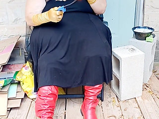 Bat Girl Is Taking a Smoke Break in Her