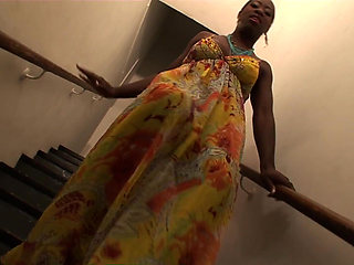 Horny construction worker plows a busty ebony bitch